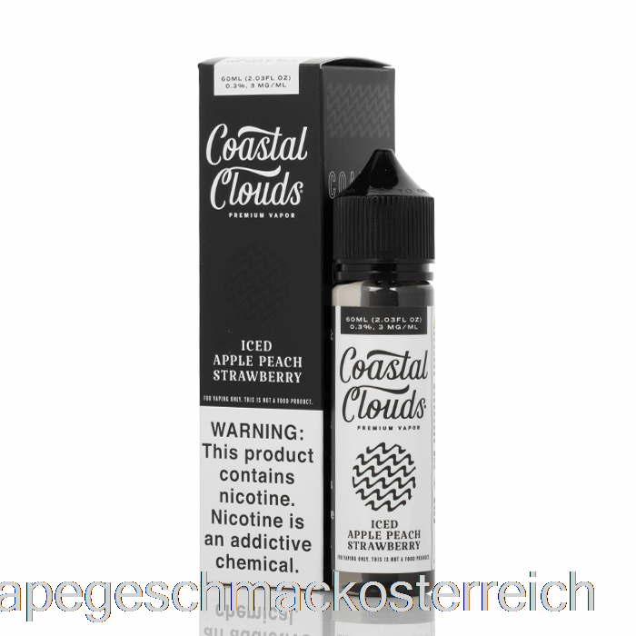 Geeister Apfel, Pfirsich, Erdbeere – Coastal Clouds Co. - 60 Ml 3 Mg Vape-Geschmack